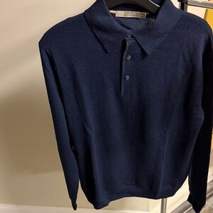 Dark Blue Knit Polo